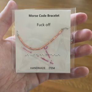 “Fuck off” Morse code bracelet
